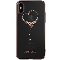 „Kingxbar“ Love Swarovski kaaned - roosa (iPhone X / Xs) hind ja info | Telefoni kaaned, ümbrised | kaup24.ee