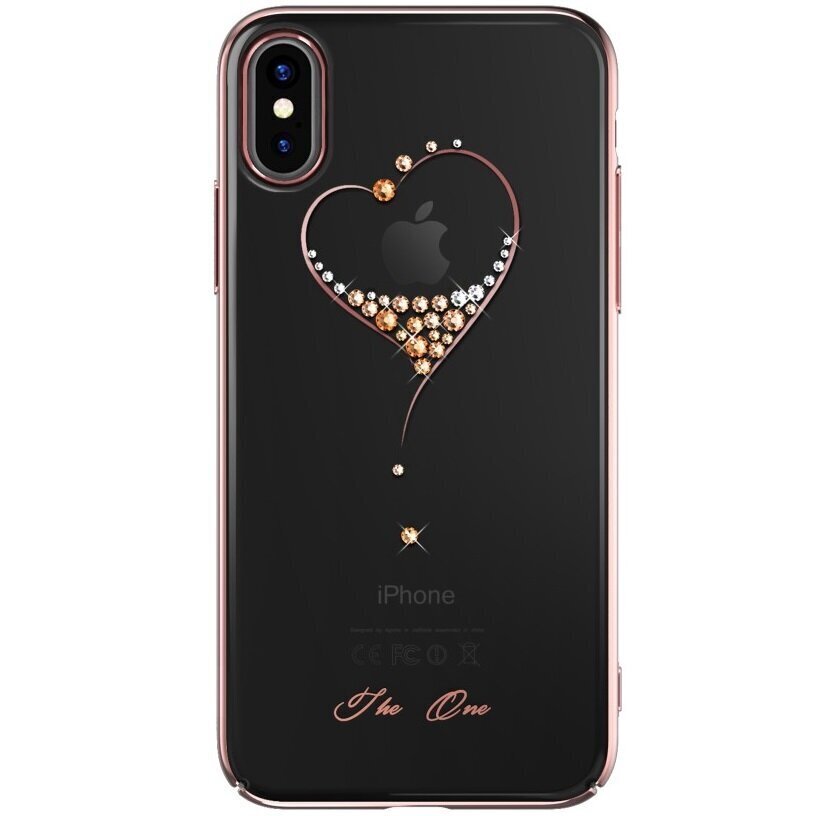 „Kingxbar“ Love Swarovski kaaned - roosa (iPhone X / Xs) цена и информация | Telefoni kaaned, ümbrised | kaup24.ee