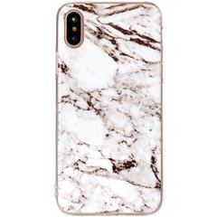 „Marble“ твердый силиконовый чехол (TPU) - белый (iPhone X / Xs) цена и информация | Чехлы для телефонов | kaup24.ee