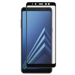 „Calans“ Tempered Glass полностью закрывающее защитное стекло толщиной 0,2 мм – чёрное (Galaxy A8 2018) цена и информация | Защитные пленки для телефонов | kaup24.ee