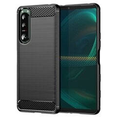 „Carbon“ твердый силиконовый чехол (TPU) - черный (Xperia 5 III) цена и информация | Чехлы для телефонов | kaup24.ee