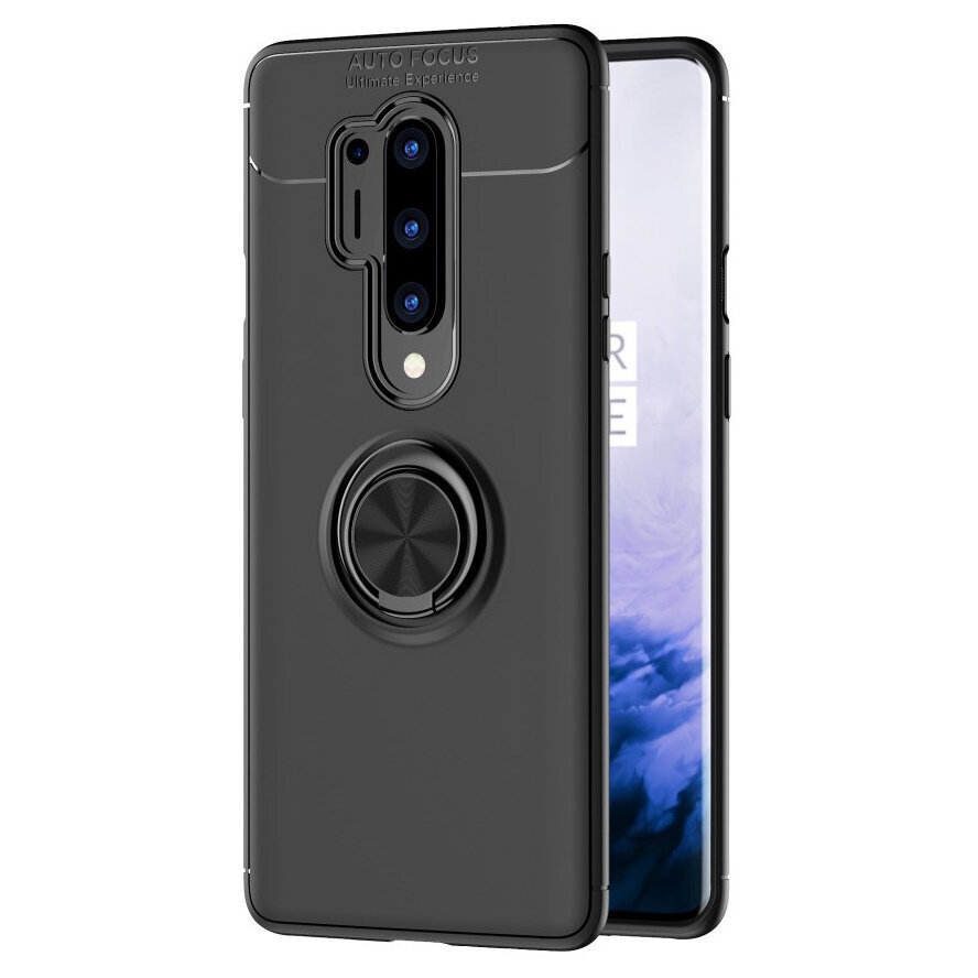 „FOCUS“ Kickstand Kõva silikoon (TPU) kaaned - must (OnePlus 8 Pro) цена и информация | Telefoni kaaned, ümbrised | kaup24.ee