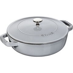 Staub Malmist kaanega hautamispann, 24 cm, grafiit цена и информация | Cковородки | kaup24.ee