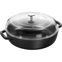 Staub Malmist kaanega pann 28 cm, must цена и информация | Cковородки | kaup24.ee