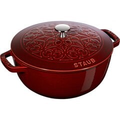 Staub Ümmargune kaanega malmpott, liilia, 5 liitrit, grenadiin цена и информация | Cковородки | kaup24.ee