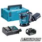 Akuekstsentriklihvija Makita 18V 125mm 2x5,0Ah Li-Ion (DBO180RTJ) цена и информация | Lihvmasinad ja ketaslõikurid | kaup24.ee