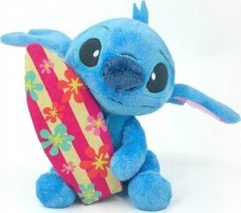 Disney Lilo&Stitch maskott Stitch koos surfilaudaga pluus 25cm hind ja info | Pehmed mänguasjad | kaup24.ee