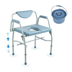 Tualetipott ämbriga Vevor, 50–62 cm, 7 l, 453 kg hind ja info | Vannitoaseadmed puuetega inimestele | kaup24.ee