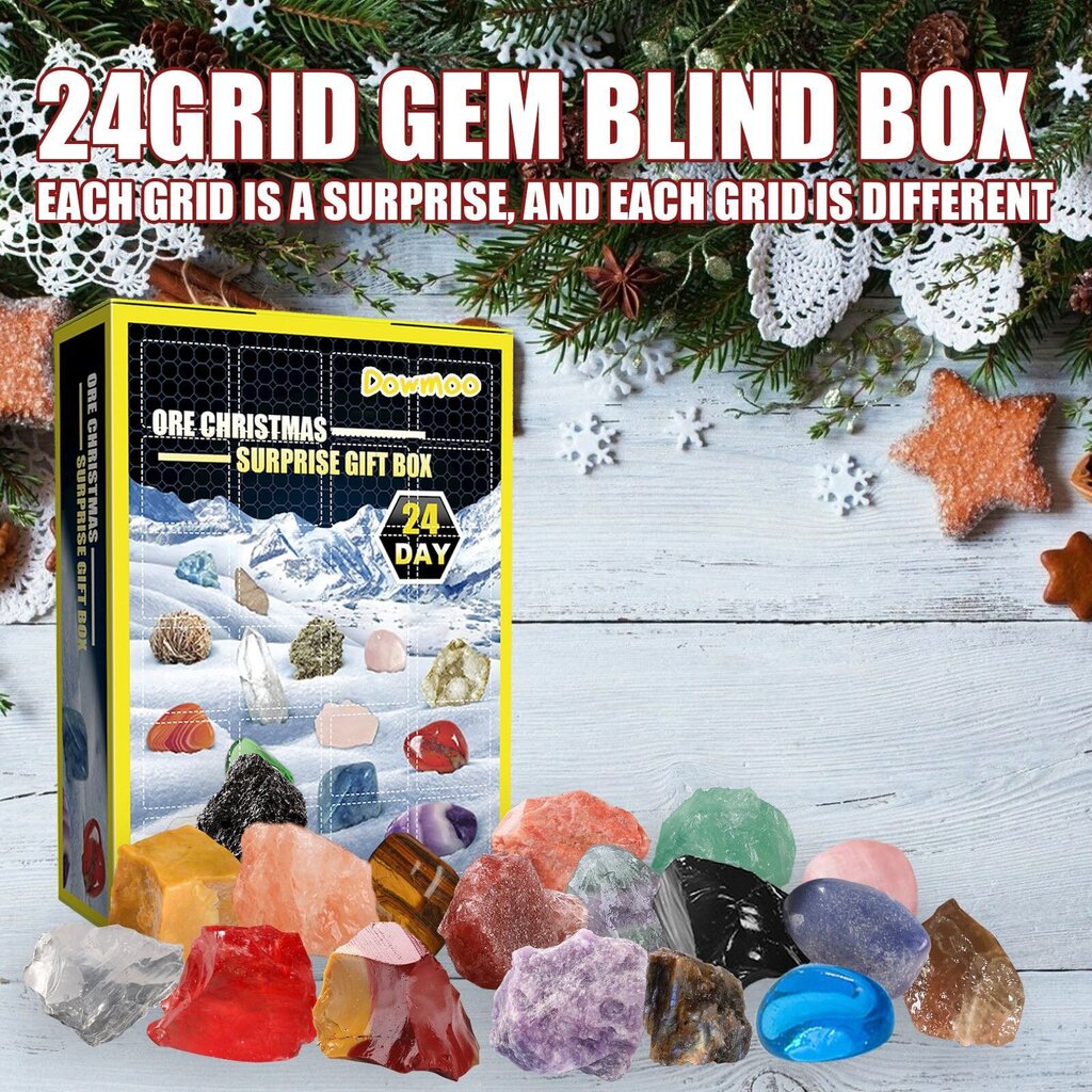 24 Grid Mineral Blind Box jõulude advendikalender цена и информация | Jõulukaunistused | kaup24.ee