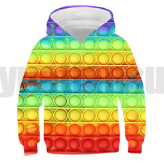 (POPit70-Kids-90 (2T)) 3D naljakad rõivad, anime POP It Hoodie, meeste ülisuur dressipluus цена и информация | Свитеры, жилетки, пиджаки для мальчиков | kaup24.ee