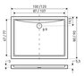 Dušialus Kerra Victor 100x90/14cm hind ja info | Dušialused | kaup24.ee