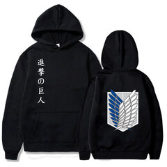 (must-9-XS）Attack on Titan Men Loose Pullovers Casaul Tops oversize kapuuts цена и информация | Мужские толстовки | kaup24.ee