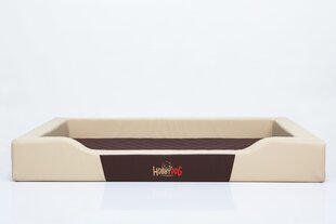Hobbydog лежак Deluxe XL, коричневый/песочный, 93x62 см цена и информация | Лежаки, домики | kaup24.ee