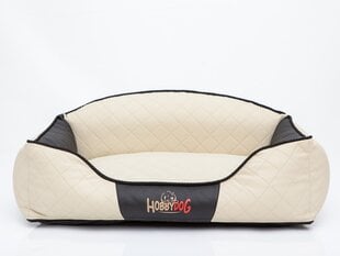 Hobbydog лежак Elite XXL, бежевый / черный, 110x85 см цена и информация | Лежаки, домики | kaup24.ee