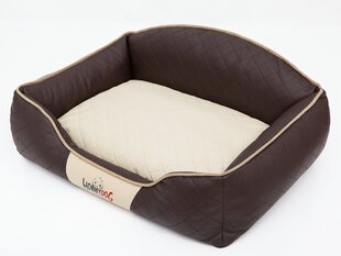 Hobbydog лежак Elite XXL, коричневый/песочный, 110x85 см цена и информация | Лежаки, домики | kaup24.ee