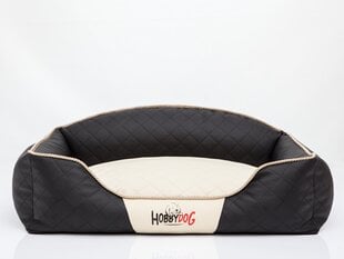 Лежак Hobbydog Elite L, черный/песочный, 65x50 см цена и информация | Лежаки, домики | kaup24.ee