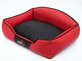 Hobbydog лежак Elite XXL, черный/красный, 110x85 см цена и информация | Лежаки, домики | kaup24.ee