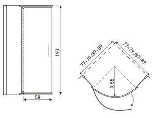 Душевая кабина Kerra Splash 90, 90x90см цена и информация | Душевые кабины | kaup24.ee