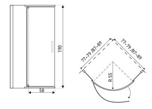 Душевая кабина Kerra Splash 90 с поддоном, 90x90см цена и информация | Душевые кабины | kaup24.ee