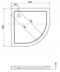 Душевой поддон Kerra Aron 80 цена и информация | Стойки для душа | kaup24.ee
