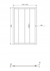 Душевые двери Kerra Zoom D 120 цена и информация | Душевые двери и стены | kaup24.ee