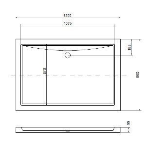 Dušialus Kerra Oskar 120x90/ 5,5cm цена и информация | Dušialused | kaup24.ee