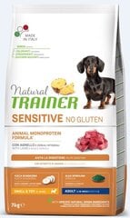 Kuivtoit koertele lambalihaga Natural Trainer Sensitive No Gluten väikestele ja eriti väikestele koeratõugudele, 7 kg hind ja info | Kuivtoit koertele | kaup24.ee