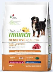 Kuivtoit koertele lambalihaga Natural Trainer Sensitive No Gluten keskmist ja suurt tõugu koertele, 3 kg hind ja info | Kuivtoit koertele | kaup24.ee