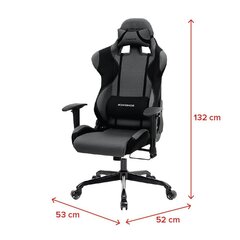 Игровое кресло Selsey Manjaran, черное/серое цена и информация | Офисные кресла | kaup24.ee