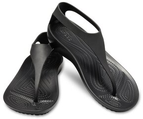 Crocs женские босоножки W Serena Flip 205468-060, черный цена и информация | Шлепанцы, тапочки для женщин | kaup24.ee