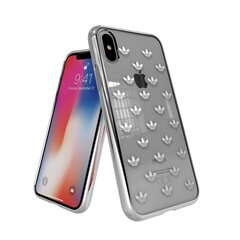 Adidas Originals clear case iPhone X/Xs, Trefoils Silver logo hind ja info | Telefoni kaaned, ümbrised | kaup24.ee