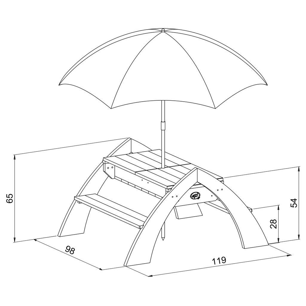 Pikniku- ja mängulaud Axi Delta цена и информация | Laste lauad ja toolid | kaup24.ee