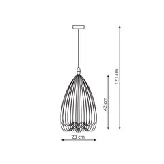 Light Prestige подвесной светильник Frusta Long Black цена и информация | Потолочный светильник, 38 x 38 x 24 см | kaup24.ee