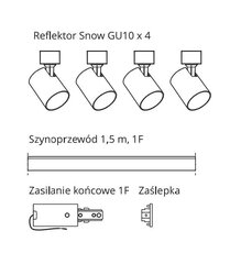 Laevalgusti Light Prestige Snow Set White цена и информация | Потолочные светильники | kaup24.ee