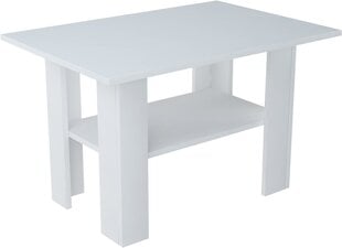 Kohvilaud WHITE 87x60x55cm koos riiuliga hind ja info | Diivanilauad | kaup24.ee