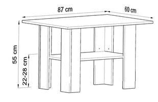 Kohvilaud OLCHA 87x60x55cm riiuliga hind ja info | Diivanilauad | kaup24.ee