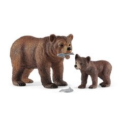 Фигурка Медведица Гризли с медвежонком Schleich цена и информация | Развивающий мелкую моторику - кинетический песок KeyCraft NV215 (80 г) детям от 3+ лет, бежевый | kaup24.ee