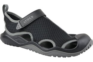 Crocs™ мужские сандалии Swiftwater Mesh Deck, черные цена и информация | Мужские шлепанцы, босоножки | kaup24.ee