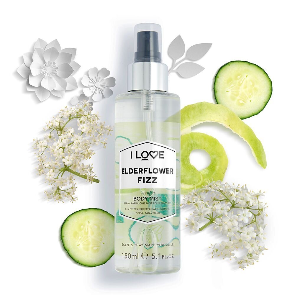 Kehasprei I Love Elderflower Fizz 150 ml цена и информация | Lõhnastatud kosmeetika naistele | kaup24.ee
