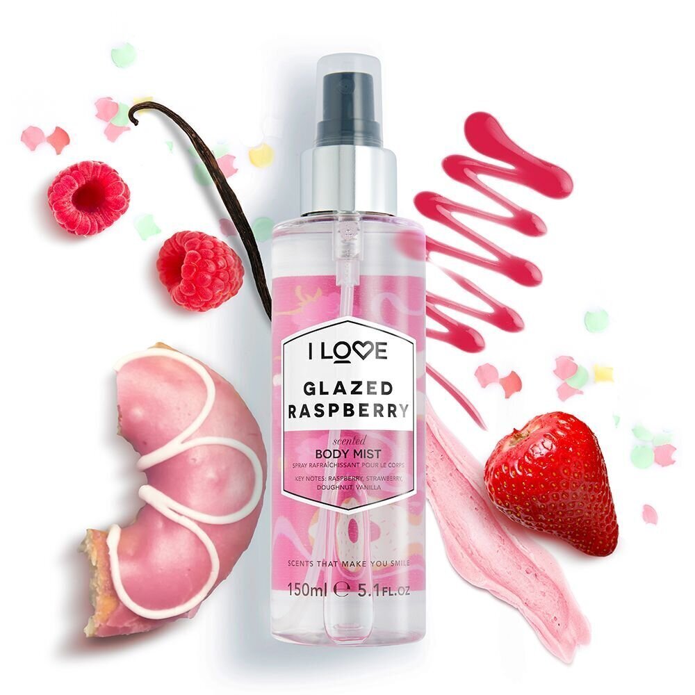 Kehasprei I Love Glazed Raspberry 150 ml hind ja info | Lõhnastatud kosmeetika naistele | kaup24.ee