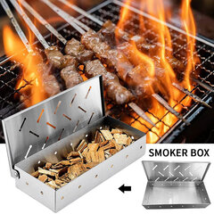 Smoker Box BBQ Smoker Box Puitlaastud siseruumides välitingimustes söegaasiga grillgrilli lihaga suitsutatud suitsumaitselised tarvikud цена и информация | Аксессуары для гриля и барбекю | kaup24.ee