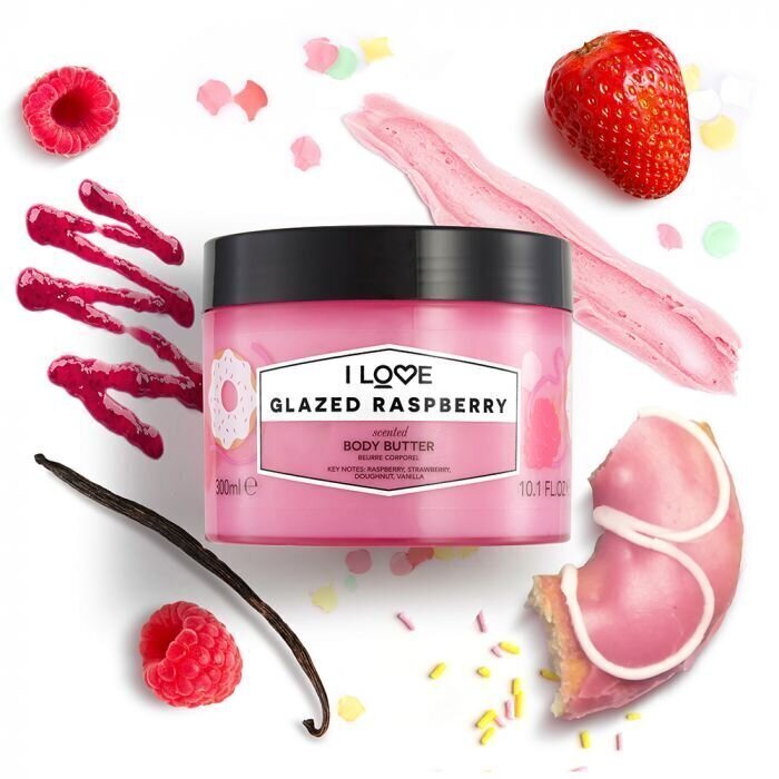 Kehavõi I Love Glazed Raspberry 300 ml hind ja info | Kehakreemid, losjoonid | kaup24.ee