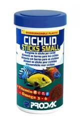 Väikesed pulgad tsüklididele Prodac Cichlid Sticks Small 250ml 90g hind ja info | Toit kaladele | kaup24.ee