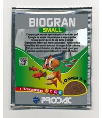 Väikesed graanulid kaladele Prodac Biogran Small 15g hind ja info | Toit kaladele | kaup24.ee