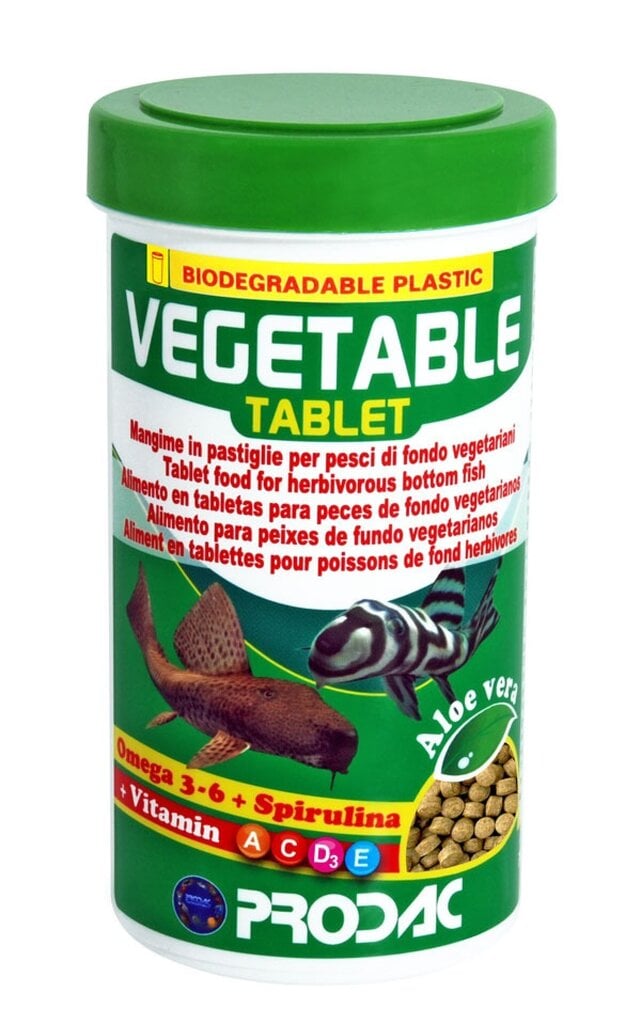 Vegetaarsed tabletid põhjakaladele Prodac Vegetable Tablet 50ml 30g hind ja info | Toit kaladele | kaup24.ee
