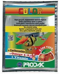 Värvi rõhutavad helbed Prodac Color 12g hind ja info | Toit kaladele | kaup24.ee