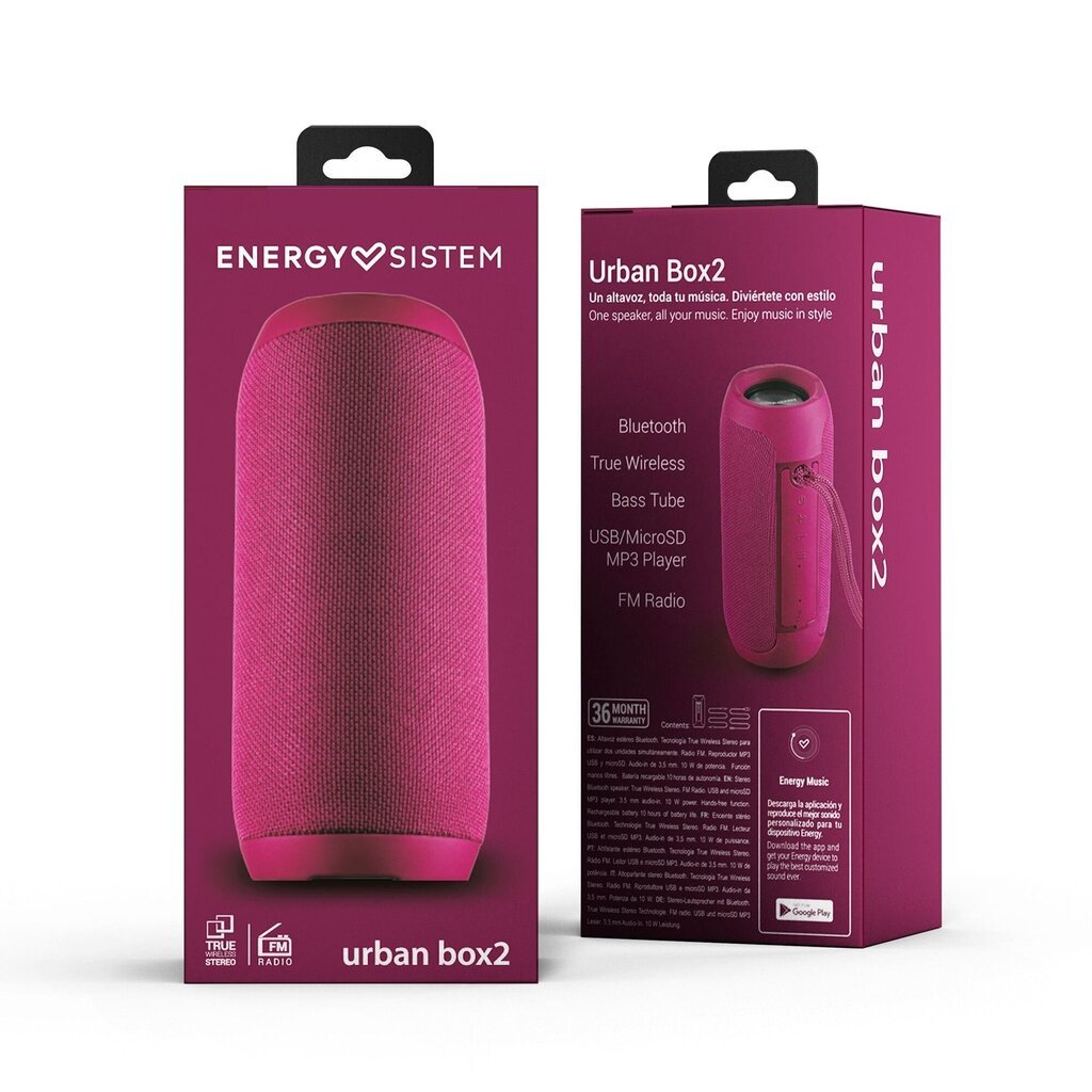 Energy Sistem Urban Box 2, roosa hind ja info | Kõlarid | kaup24.ee