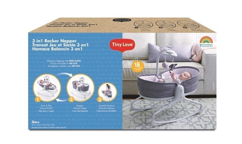 Lamamistool Tiny Love 3in1, Grey цена и информация | Beebi lamamistoolid | kaup24.ee