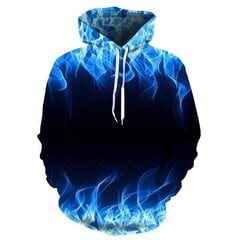 (CBW-290-XS）Värviline Flame Hoodie 3D dressipluus meeste / kapuutsiga sügis- ja talvemantel цена и информация | Мужские толстовки | kaup24.ee