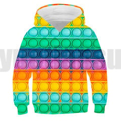 (POPit17-Kids-100 (3T)） 3D naljakad riided, anime POP It Hoodie, meeste ülisuur kampsun цена и информация | Свитеры, жилетки, пиджаки для мальчиков | kaup24.ee